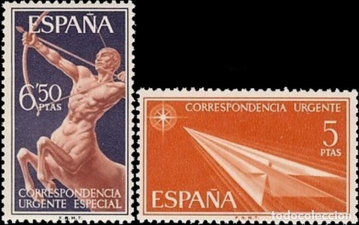 Mu&ntilde;ecas modernas: Espa&ntilde;a. A&ntilde;o 1966, Edifil 1765/66** ''Correspondencia Urgente''./ Nuevos, sin fijasellos. MNH.