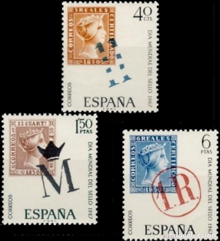 Mu&ntilde;ecas modernas: Espa&ntilde;a. A&ntilde;o 1967, Edifil 1798/00** ''D&iacute;a Mundial del Sello''./ Nuevos, sin fijasellos. MNH.