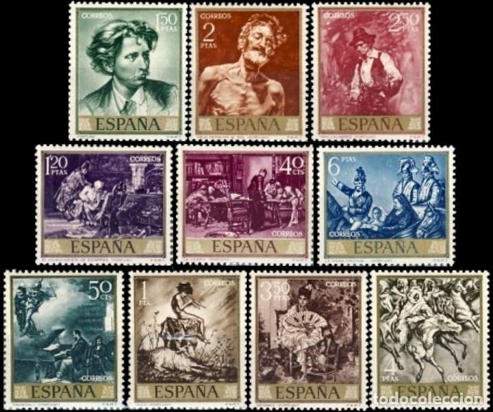 Mu&ntilde;ecas modernas: Espa&ntilde;a. A&ntilde;o 1968, Edifil 1854/63** ''Mariano Fortuny - Pinturas''./ Nuevos, sin fijasellos. MNH.