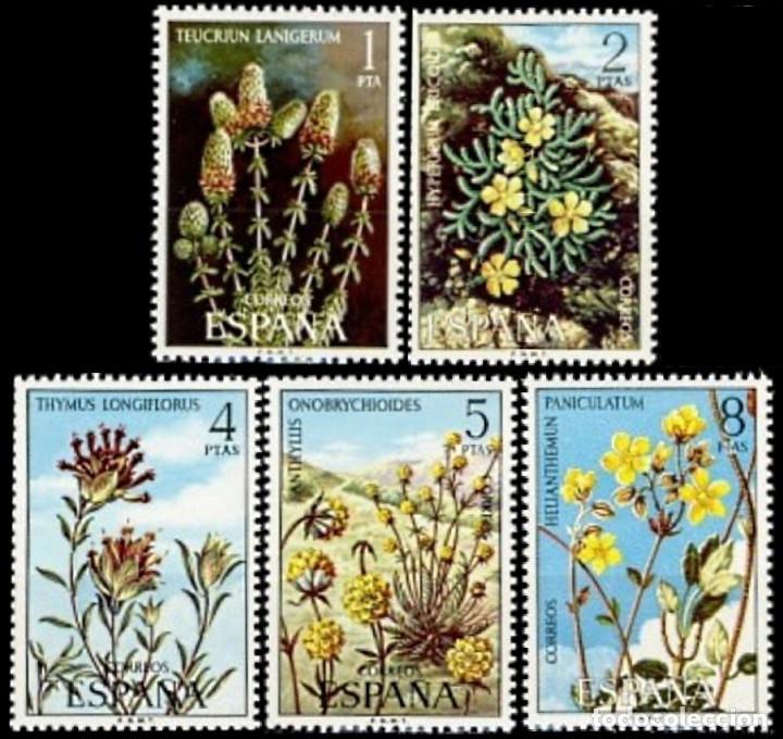 Moderne Puppen: Espa&ntilde;a. A&ntilde;o 1974, Edifil 2220/24** ''Flora''./ Nuevos, sin fijasellos. MNH.