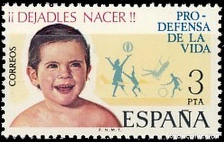 Bonecas Modernas: Espa&ntilde;a. A&ntilde;o 1975, Edifil 2282** ''Pro defensa vida''./ Nuevos, sin fijasellos. MNH.