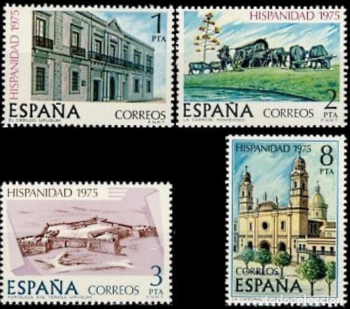 Bonecas Modernas: Espa&ntilde;a. A&ntilde;o 1975, Edifil 2293/96** ''Hispanidad: Uruguay''./ Nuevos, sin fijasellos. MNH.