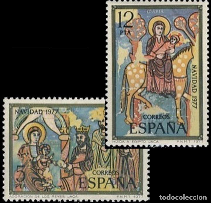 Mu&ntilde;ecas modernas: Espa&ntilde;a. A&ntilde;o 1977, Edifil 2446/47** ''Navidad''./ Nuevos, sin fijasellos. MNH.