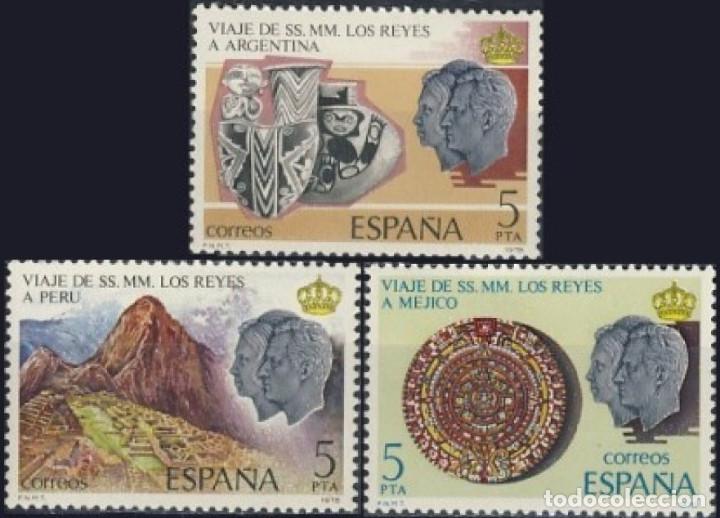 Mu&ntilde;ecas modernas: Espa&ntilde;a. A&ntilde;o 1978, Edifil 2493/95** ''Viajes de los Reyes''./ Nuevos, sin fijasellos. MNH.