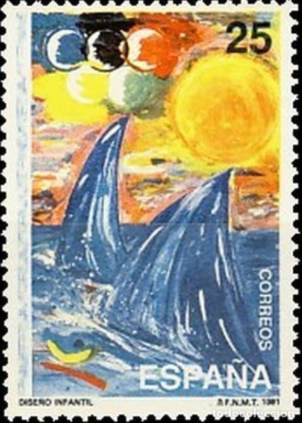 Bonecas Modernas: Espa&ntilde;a. A&ntilde;o 1991, Edifil 3107** ''Dise&ntilde;o Infantil''./ Nuevos, sin fijasellos. MNH.