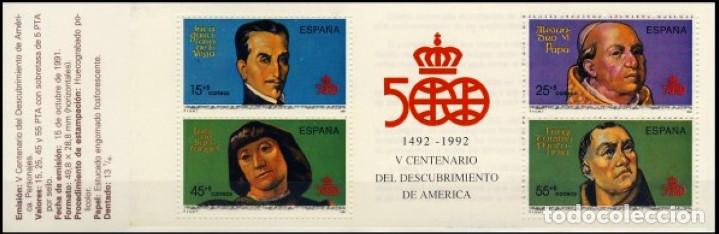 Bonecas Modernas: Espa&ntilde;a. A&ntilde;o 1991, Edifil 3137 Carnet** ''V Cent. del Descubrimiento''./ Nuevos, sin fijasellos. MNH.