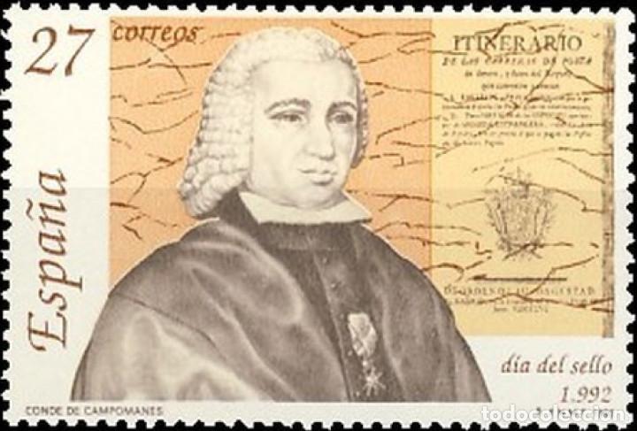 Bonecas Modernas: Espa&ntilde;a. A&ntilde;o 1992, Edifil 3154** ''D&iacute;a del Sello: Conde de Campomanes''./ Nuevos, sin fijasellos. MNH