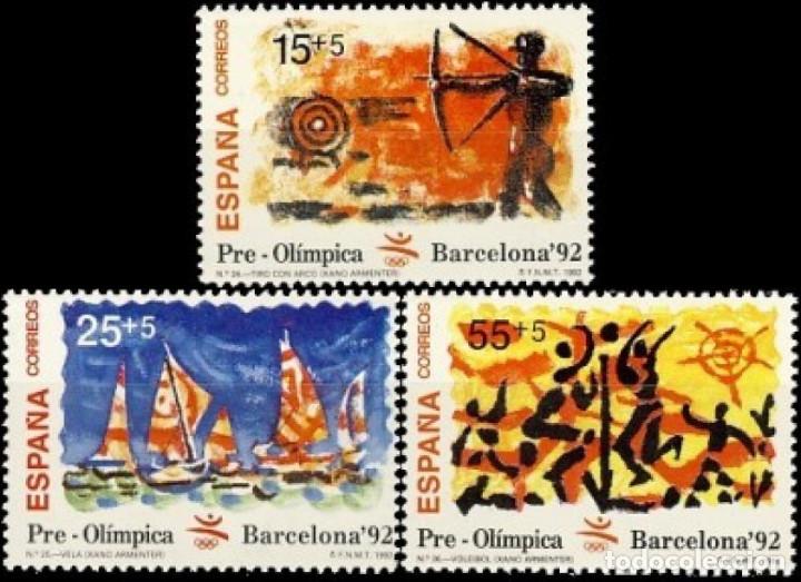 Bonecas Modernas: Espa&ntilde;a. A&ntilde;o 1992, Edifil 3157/59** ''Barcelona&acute;92 VIII Ser. Pre-Ol&iacute;mpica''./ Nuevos, MNH.