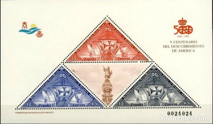 Bonecas Modernas: Espa&ntilde;a. A&ntilde;o 1992, Edifil 3163 HB** ''V Cent. Desc. de Am&eacute;rica''./ Nuevos, sin fijasellos. MNH.