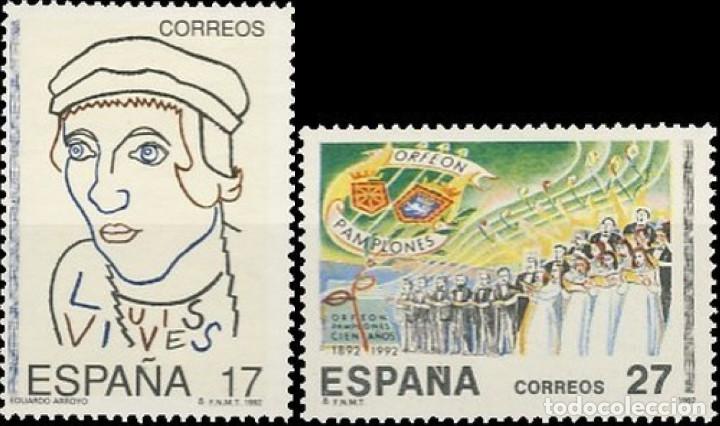 Bonecas Modernas: Espa&ntilde;a. A&ntilde;o 1992, Edifil 3224/25** ''Centenarios: Luis Vives - Orfe&oacute;n Pamplon&eacute;s''./ Nuevos, MNH.