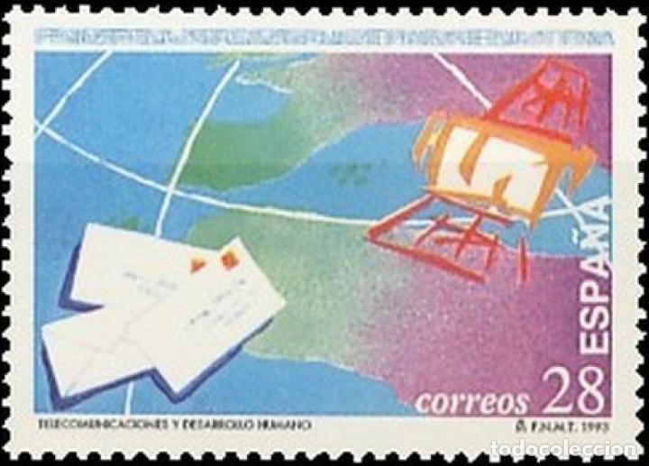 Bonecas Modernas: Espa&ntilde;a. A&ntilde;o 1993, Edifil 3255** ''D&iacute;a de las Telecomunicaciones''./ Nuevos, sin fijasellos. MNH.
