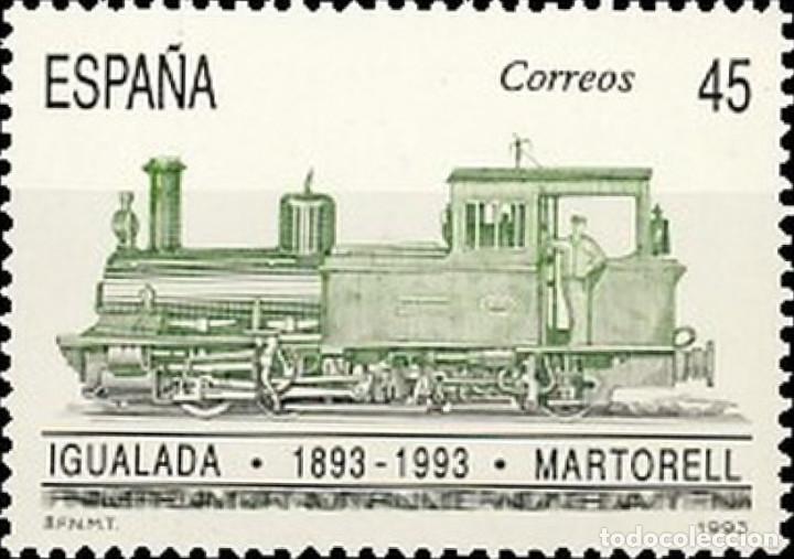 Bonecas Modernas: Espa&ntilde;a. A&ntilde;o 1993, Edifil 3265** ''Ferrocarril Igualada-Martorel''./ Nuevos, sin fijasellos. MNH.