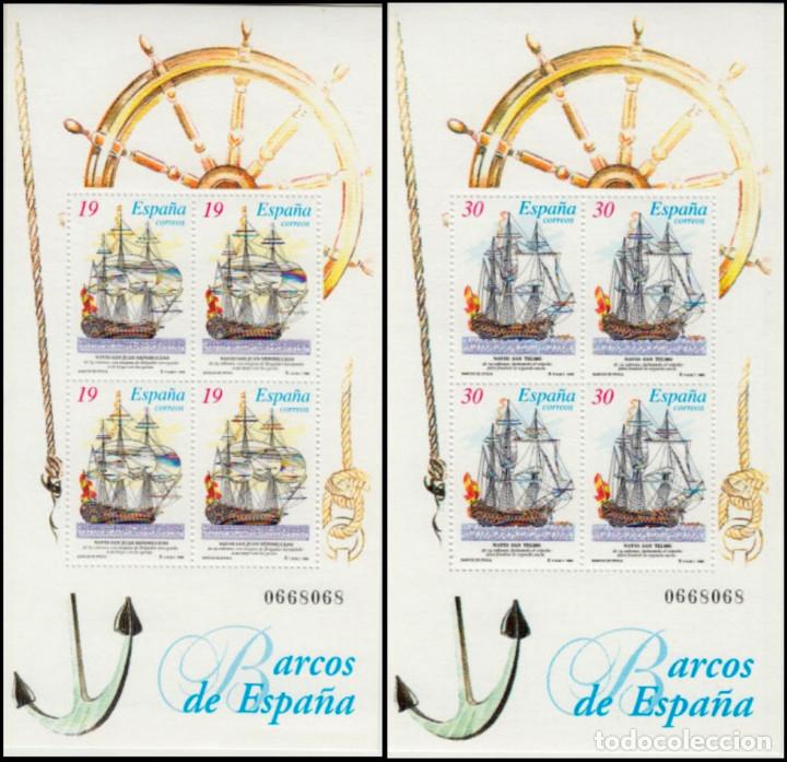 Bonecas Modernas: Espa&ntilde;a. A&ntilde;o 1995, Edifil 3352/53 HB** ''Barcos de &Eacute;poca: Nav&iacute;os''./ Nuevos, sin fijasellos. MNH.