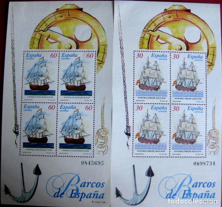 Bambole Moderne: Espa&ntilde;a. A&ntilde;o 1996, Edifil 3415/16 HB** ''Barcos de &Eacute;poca: Phelipe - El Catal&aacute;n''./ Nuevos, MNH.