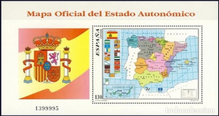 Bambole Moderne: Espa&ntilde;a. A&ntilde;o 1996, Edifil 3460** ''Mapa Oficial del Estado Auton&oacute;mico''./ Nuevos, sin fijasellos. MNH