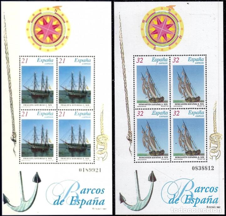 Bambole Moderne: Espa&ntilde;a. A&ntilde;o 1997, Edifil 3477/78 HB** ''Barcos de &Eacute;poca: Fragata Asturias - Bergant&iacute;n'./ Nuevos, MNH