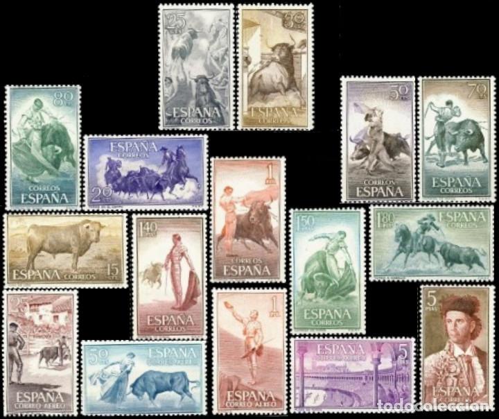 Modern Dolls: Espa&ntilde;a. A&ntilde;o 1960, Edifil 1254/69**. ''Tauromaquia&rdquo;./ Nuevos, sin fijasellos. MNH.