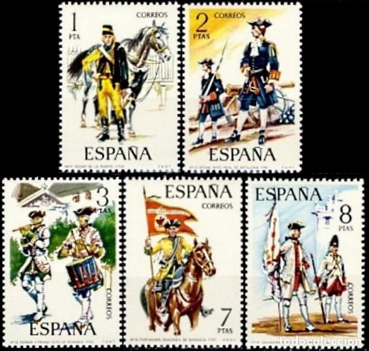 Modern Dolls: Espa&ntilde;a. A&ntilde;o 1974, Edifil 2197/01** ''Uniformes Militares III''./ Nuevos, sin fijasellos. MNH.
