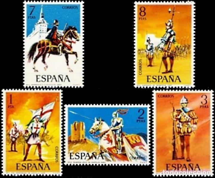 Modern Dolls: Espa&ntilde;a. A&ntilde;o 1973, Edifil 2139/43** ''Uniforme Militares I''./ Nuevos, sin fijasellos. MNH.