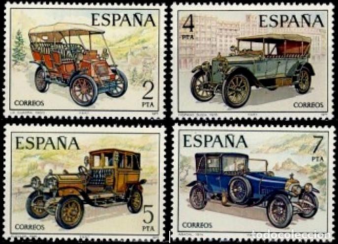Modern Dolls: Espa&ntilde;a. A&ntilde;o 1977, Edifil 2409/12** ''Coches de &Eacute;poca''./ Nuevos, sin fijasellos. MNH.