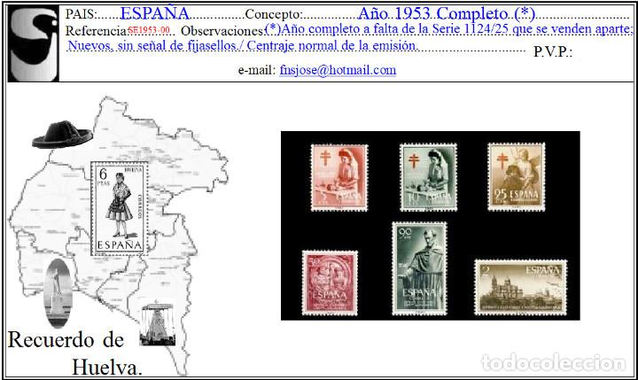 Bonecas Modernas: Espa&ntilde;a. A&ntilde;o 1953 Casi-Completo. Edifil 1121/23 + 1126/28./ Nuevos, MNH./ Ver descripci&oacute;n.