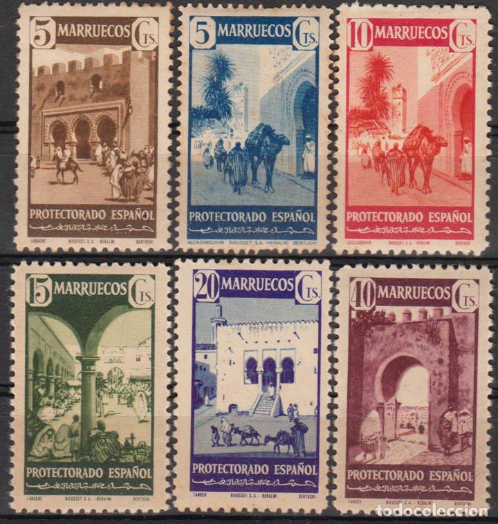 Bonecas Modernas: Marruecos 1941, Edifil 234/40 sin 239. Ser. corta ''Tipos diversos''./ Ver fotos.