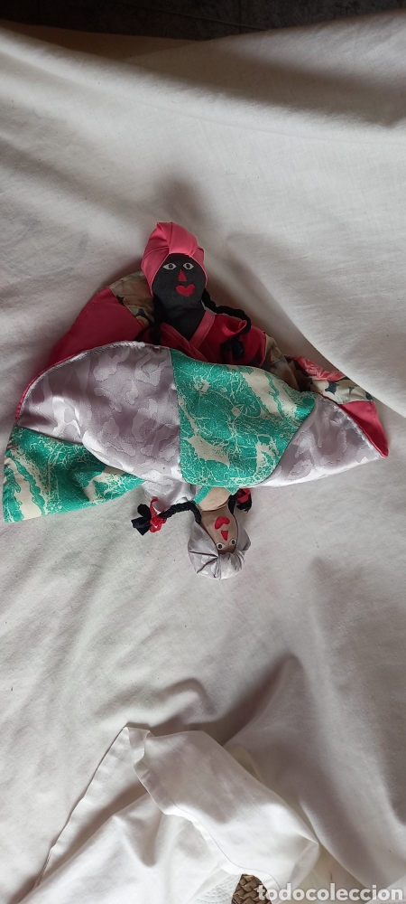 Mu&ntilde;ecas modernas: MU&Ntilde;ECA REVERSIBLE DOS EN UNA, DE TRAPO VINTAGE - Foto 3