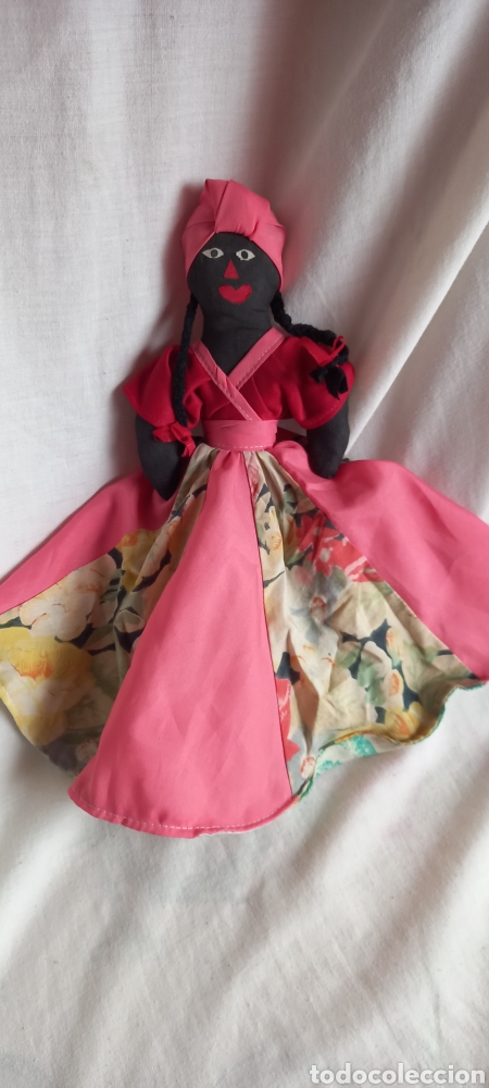 Mu&ntilde;ecas modernas: MU&Ntilde;ECA REVERSIBLE DOS EN UNA, DE TRAPO VINTAGE - Foto 4