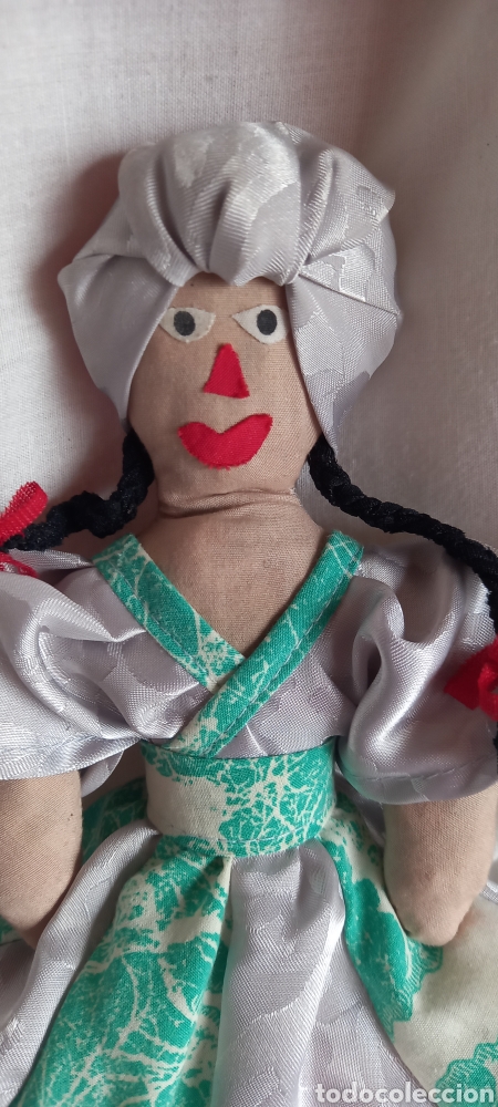Mu&ntilde;ecas modernas: MU&Ntilde;ECA REVERSIBLE DOS EN UNA, DE TRAPO VINTAGE - Foto 9