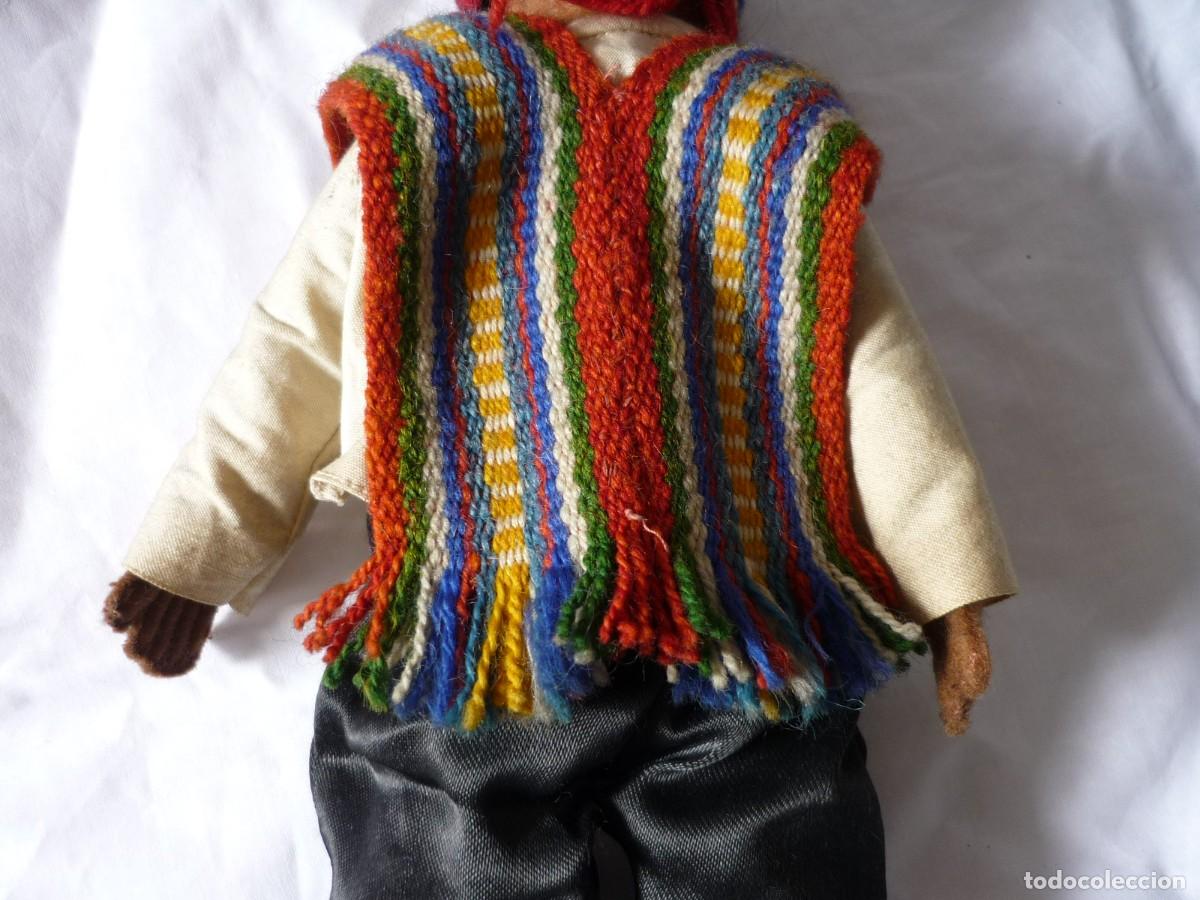 Mu&ntilde;ecas modernas: Mu&ntilde;eco de trapo y tela aborigen peruano - Foto 3