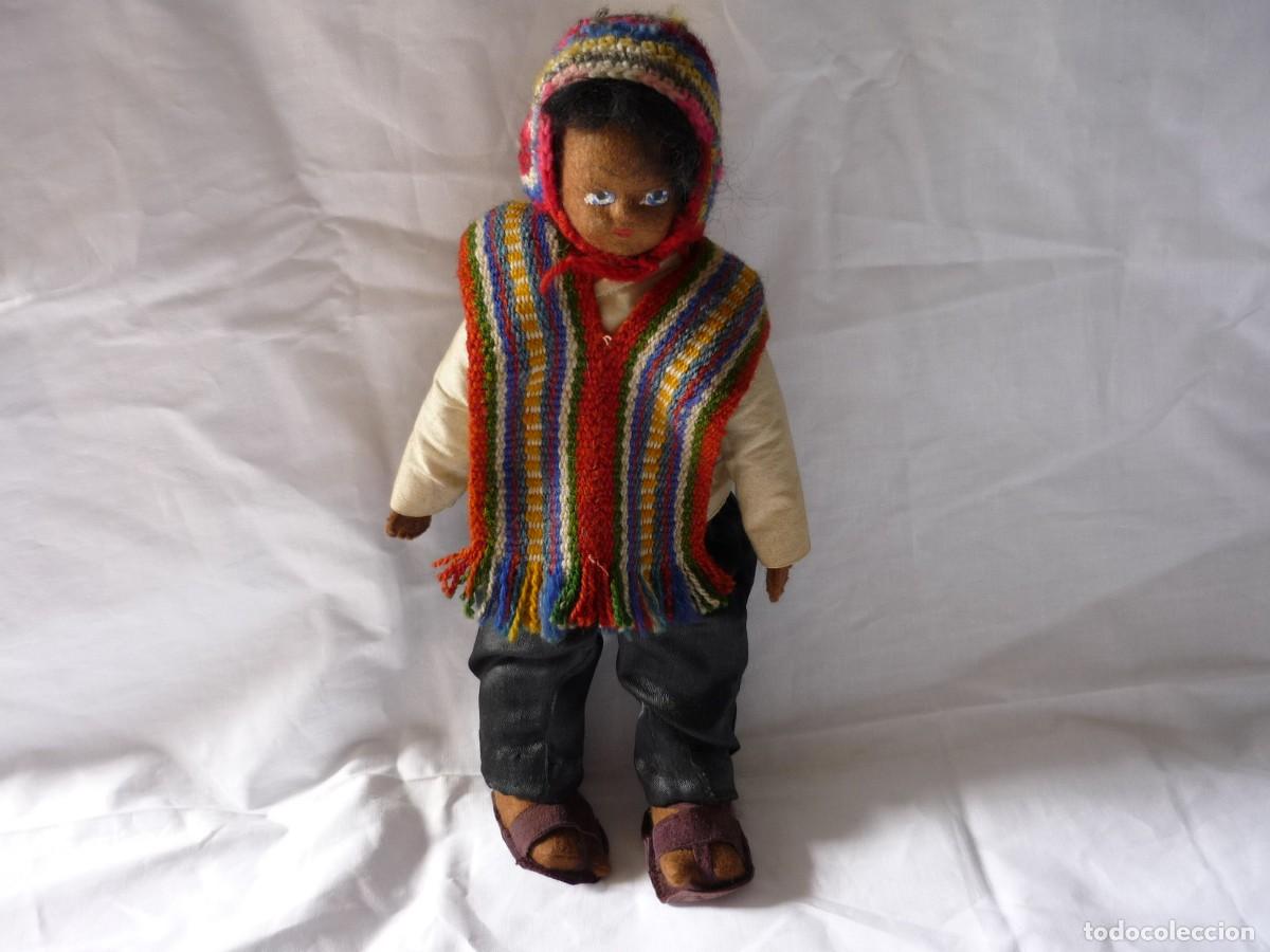 Mu&ntilde;ecas modernas: Mu&ntilde;eco de trapo y tela aborigen peruano - Foto 5