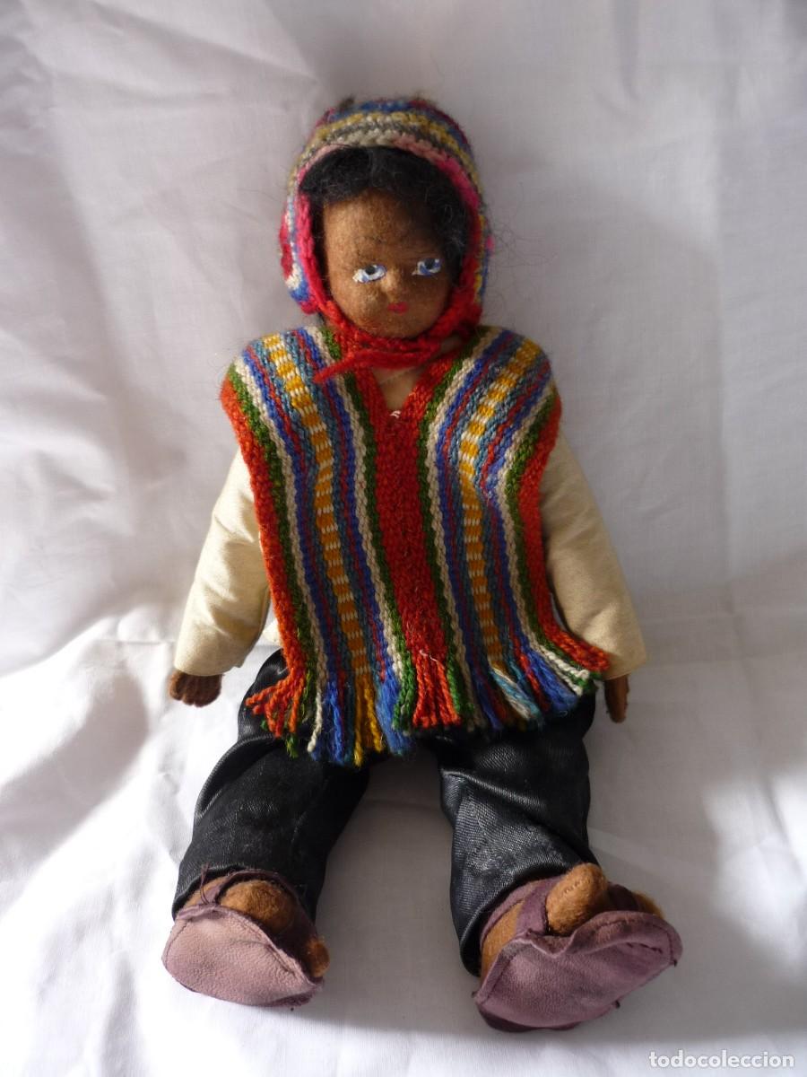 Mu&ntilde;ecas modernas: Mu&ntilde;eco de trapo y tela aborigen peruano - Foto 6