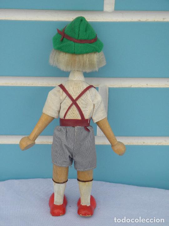 Mu&ntilde;ecas modernas: Antiguo mu&ntilde;eco Tirol&eacute;s de madera de Austria - Foto 3