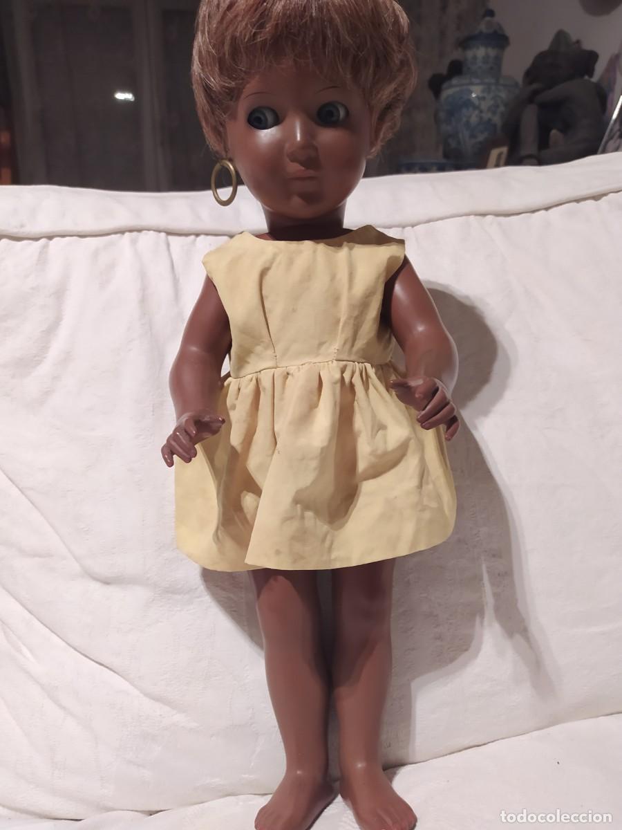 Mu&ntilde;ecas modernas: Mu&ntilde;eca mulata &rdquo;Manuela&rdquo; marca Tortulon , tipo celuloide. 46cm. - Foto 6