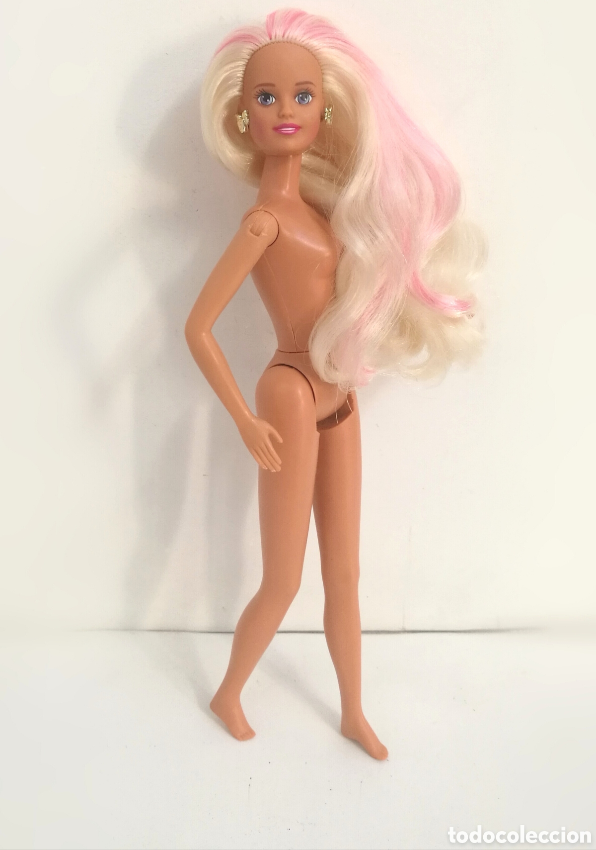 Mu&ntilde;ecas Modernas: Super Sindy 1994 super h&eacute;roe desnuda pelo mechas rosas a&ntilde;os 90 Hasbro Barbie