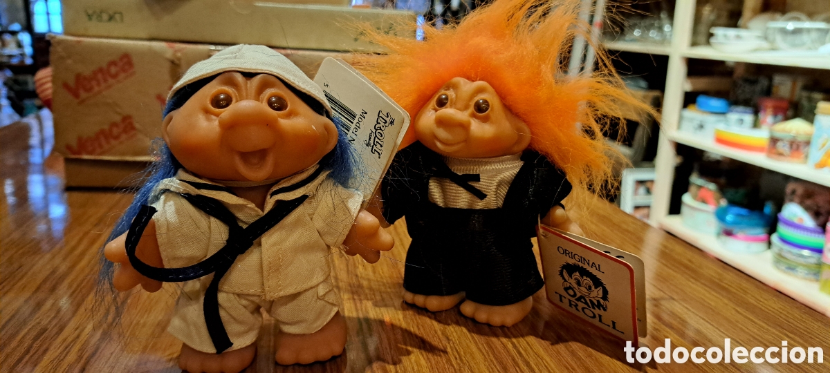 Mu&ntilde;ecas modernas: 2 Mu&ntilde;ecos Troll pvc 80s - Foto 1