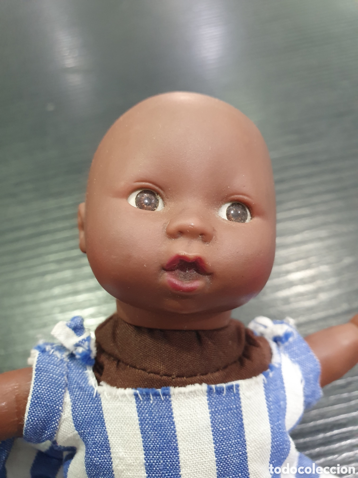 Mu&ntilde;ecas modernas: Bebe negrito antiguo. (L38) - Foto 2