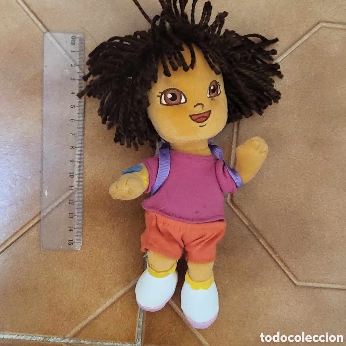 Mu&ntilde;ecas modernas: Mu&ntilde;eca de trapo 20 cm Dora la exploradora - Con mochilo - peluche - Foto 2