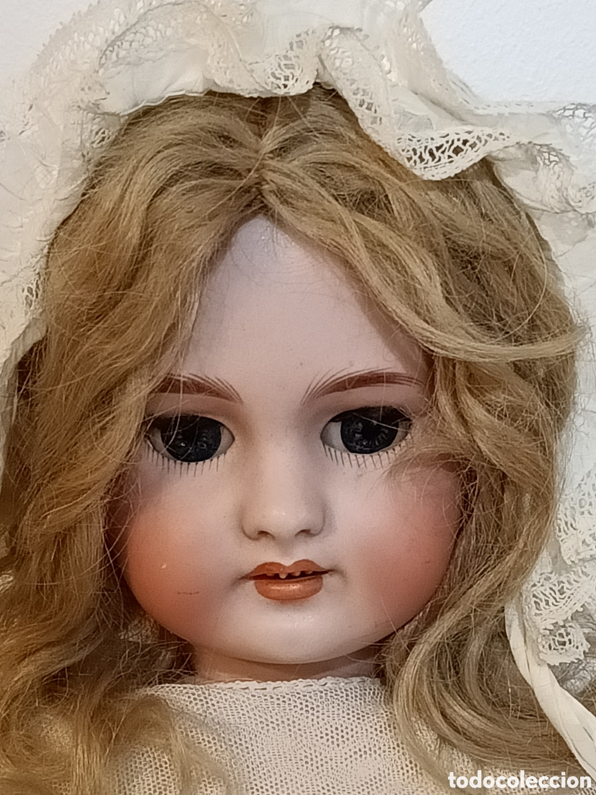 Mu&ntilde;ecas modernas: Mu&ntilde;eca de porcelana, cabeza, de la marca DEP. - Foto 3