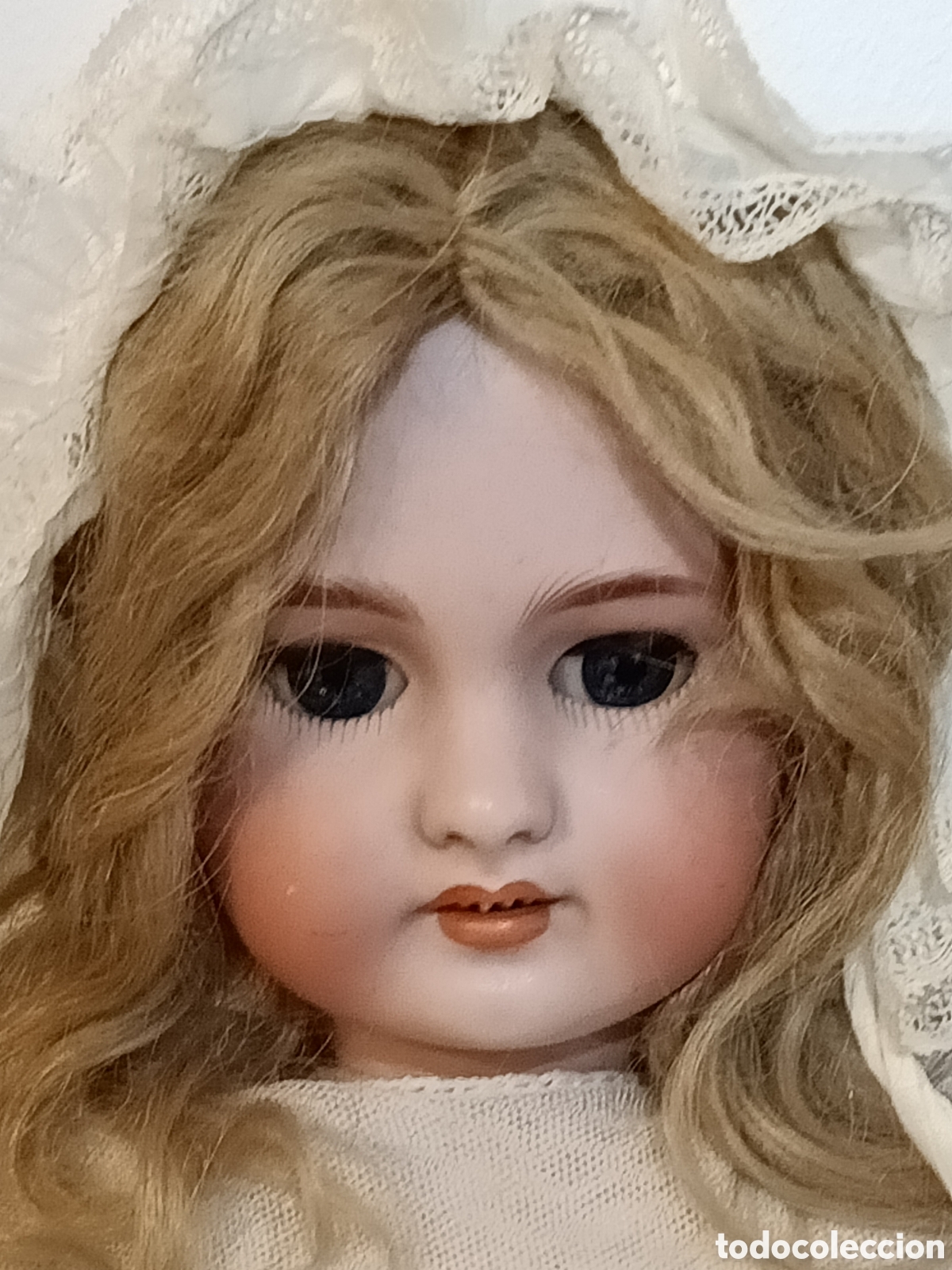 Mu&ntilde;ecas modernas: Mu&ntilde;eca de porcelana, cabeza, de la marca DEP. - Foto 4