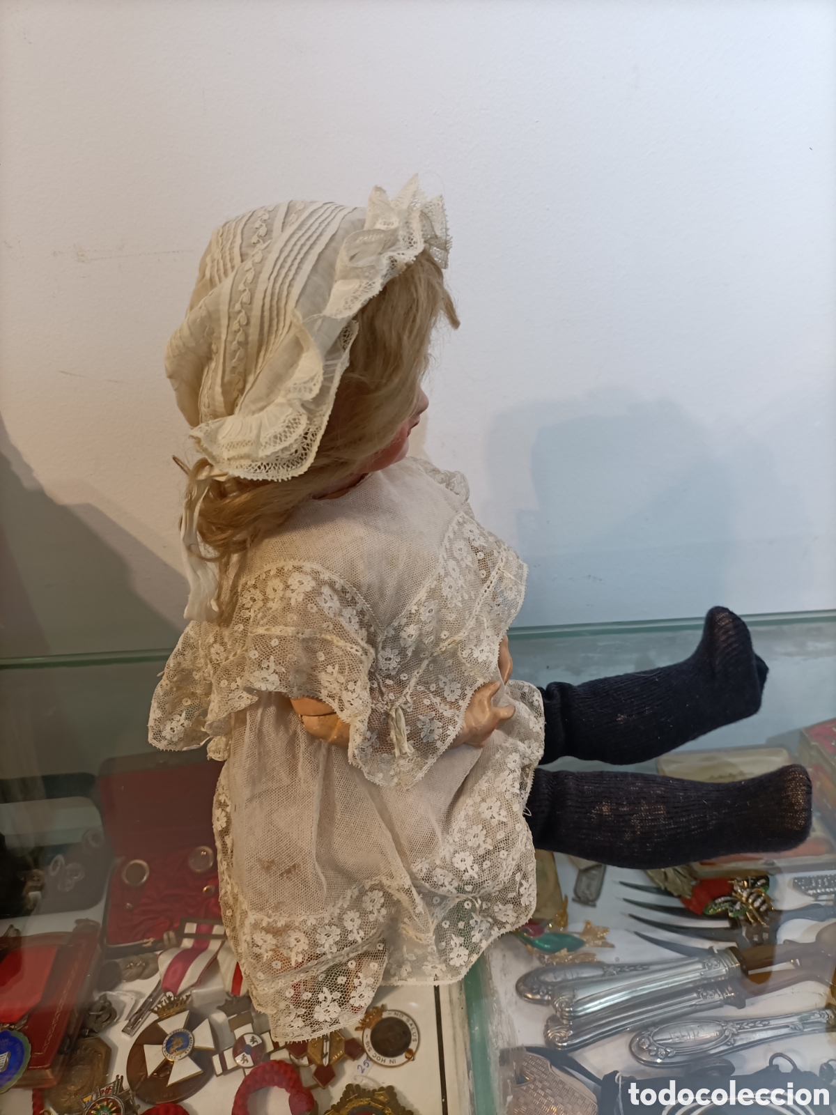 Mu&ntilde;ecas modernas: Mu&ntilde;eca de porcelana, cabeza, de la marca DEP. - Foto 2