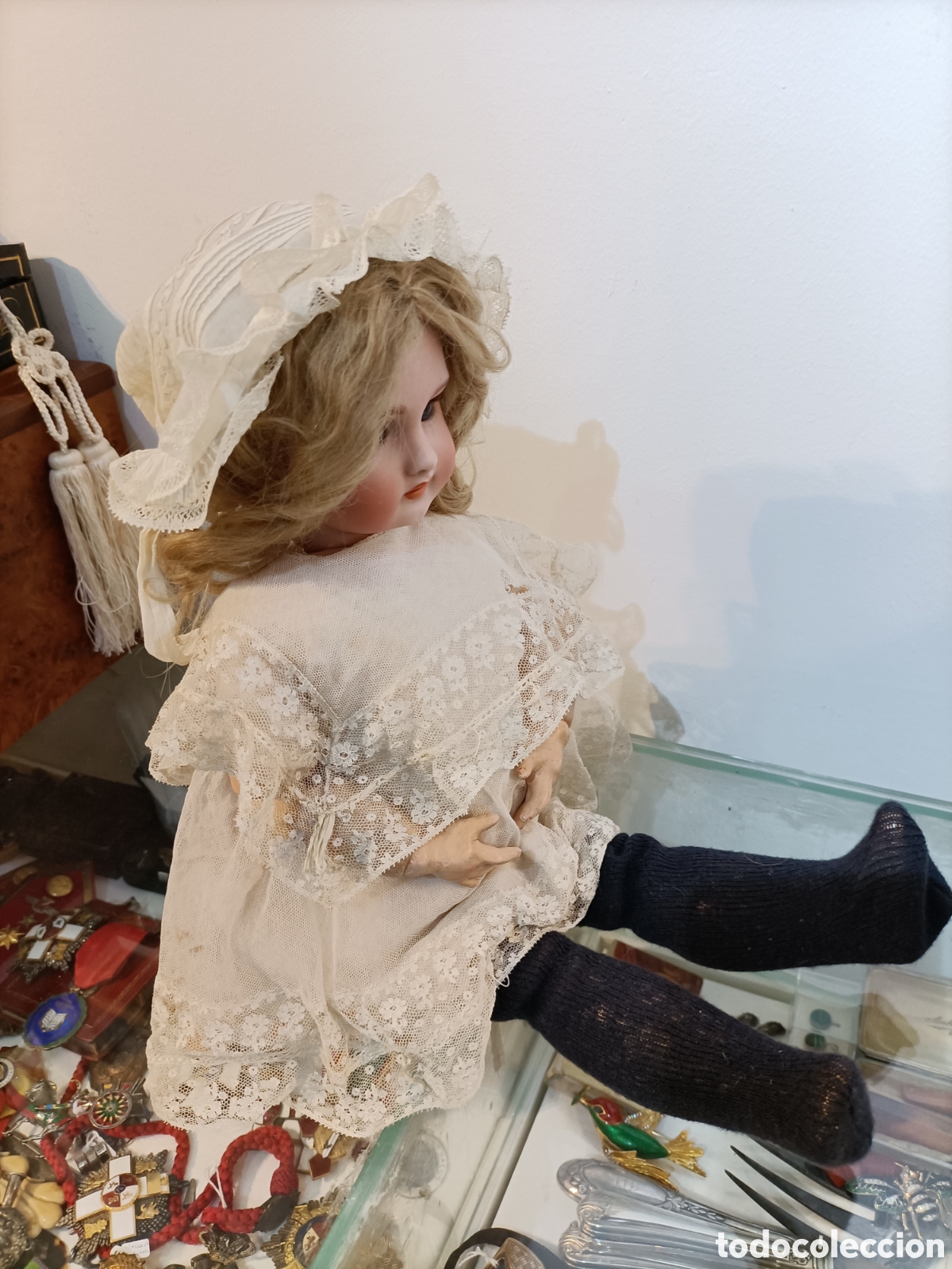 Mu&ntilde;ecas modernas: Mu&ntilde;eca de porcelana, cabeza, de la marca DEP. - Foto 10