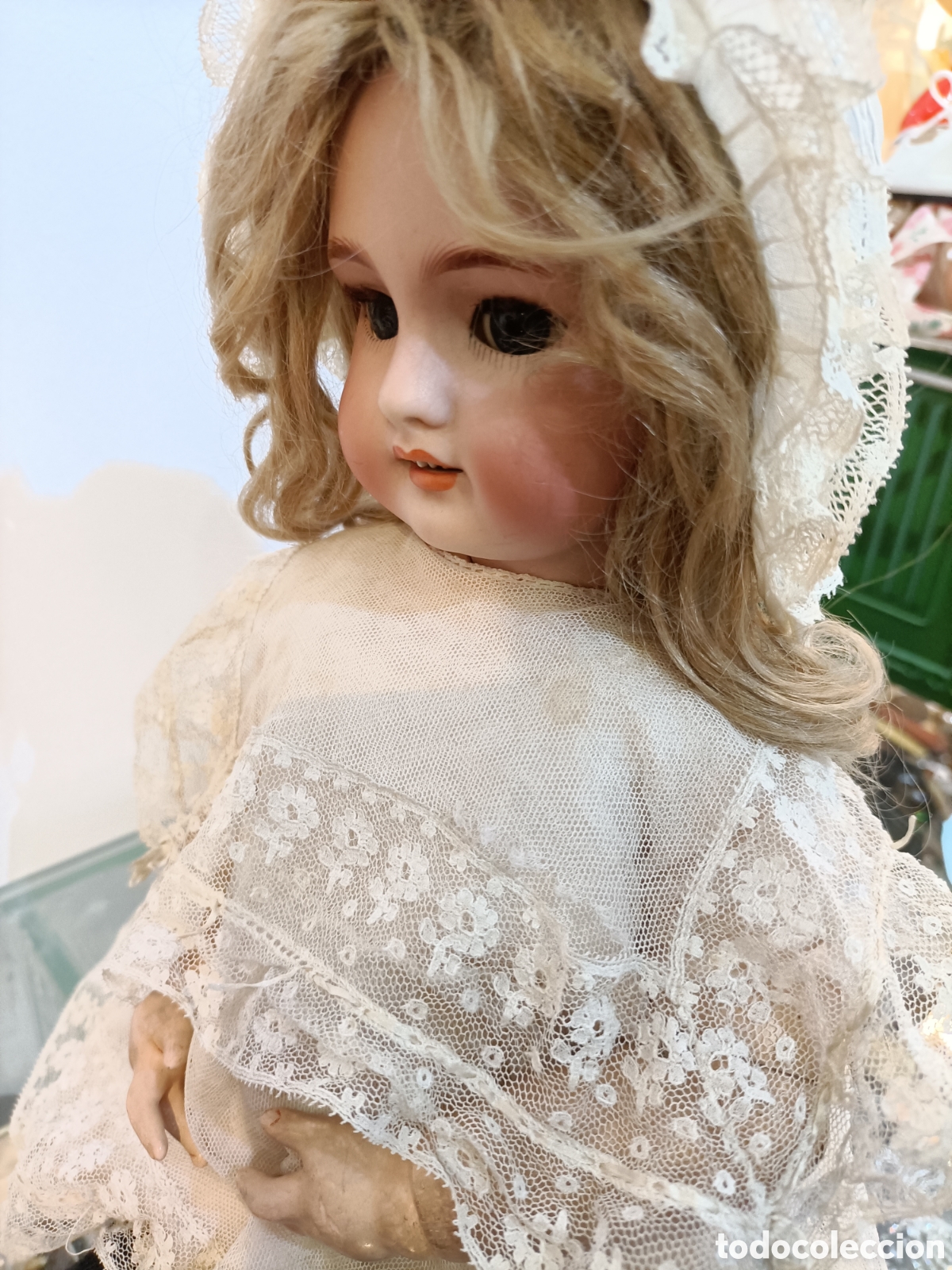 Mu&ntilde;ecas modernas: Mu&ntilde;eca de porcelana, cabeza, de la marca DEP. - Foto 9