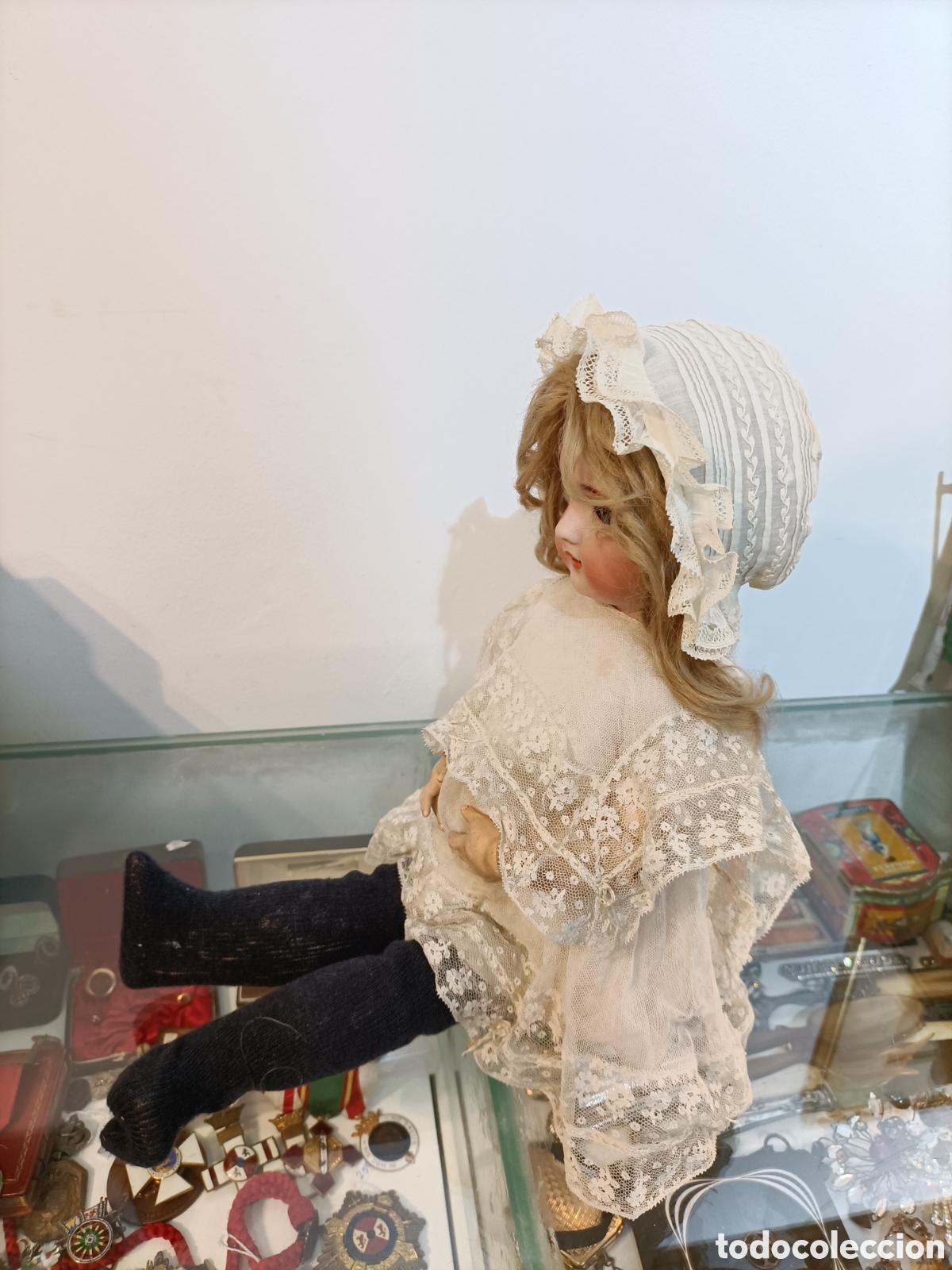 Mu&ntilde;ecas modernas: Mu&ntilde;eca de porcelana, cabeza, de la marca DEP. - Foto 11