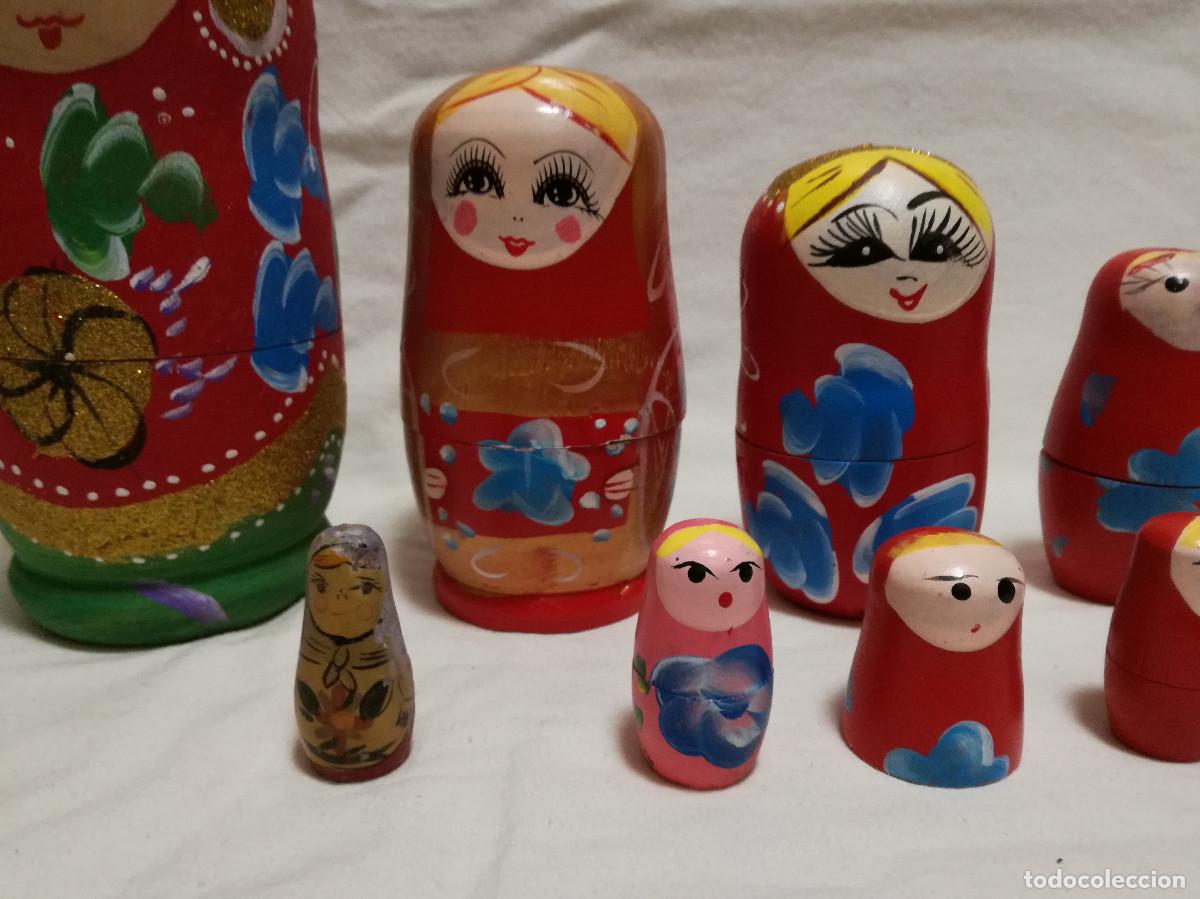 Mu&ntilde;ecas modernas: MU&Ntilde;ECA MATRIOSKA DE MADERA PINTADA INCOMPLETAS - Foto 4