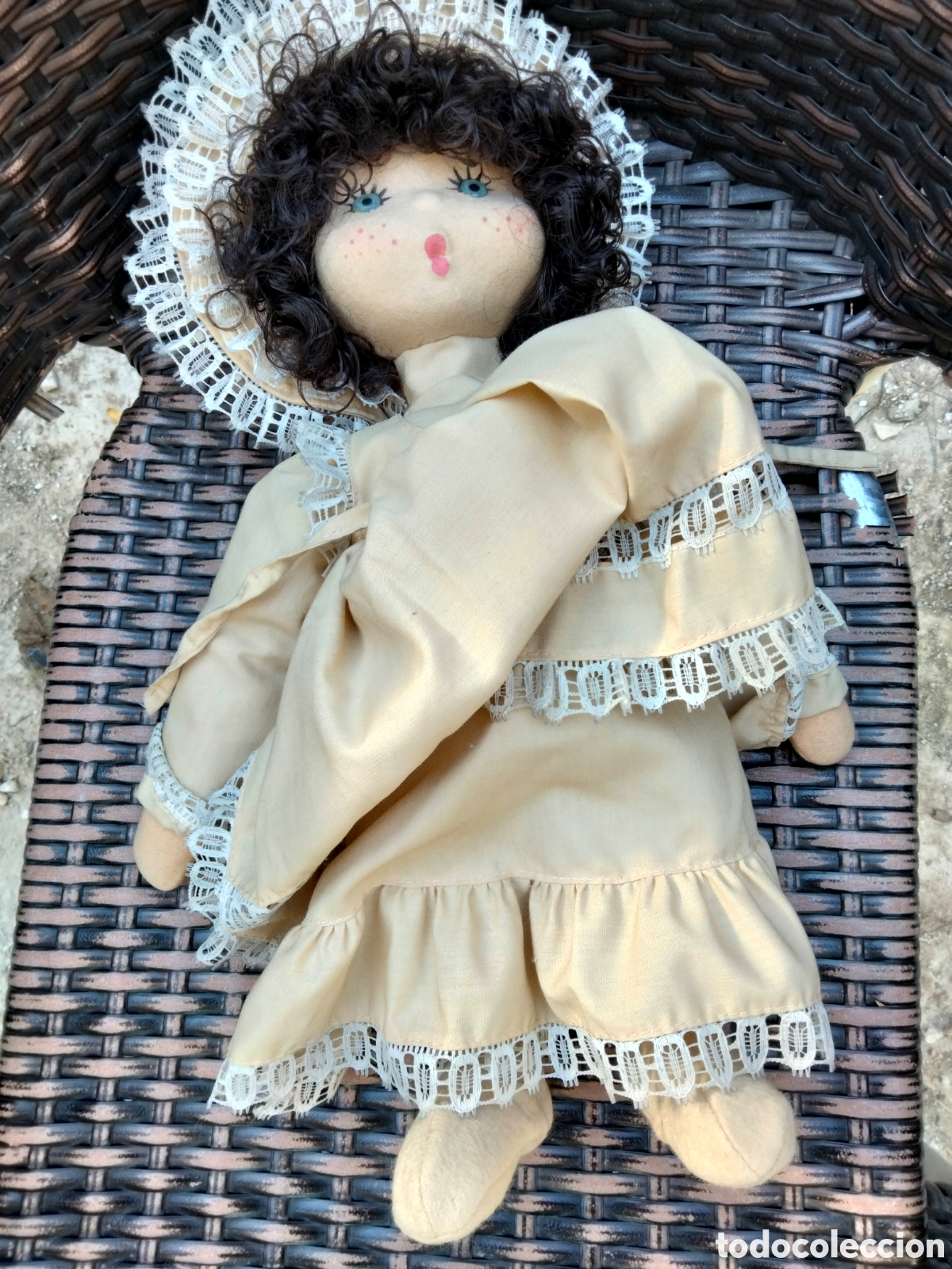 Mu&ntilde;ecas modernas: Mu&ntilde;eca fieltro 80 de trapo y algod&oacute;n , estilo Sasha dolls - Foto 3