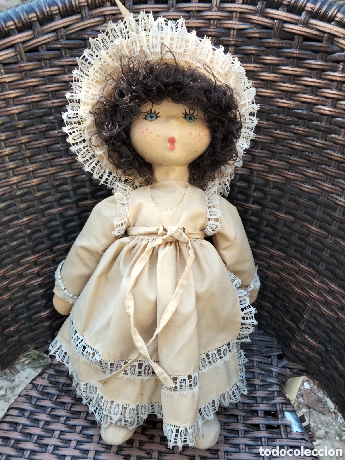 Mu&ntilde;ecas modernas: Mu&ntilde;eca fieltro 80 de trapo y algod&oacute;n , estilo Sasha dolls - Foto 1