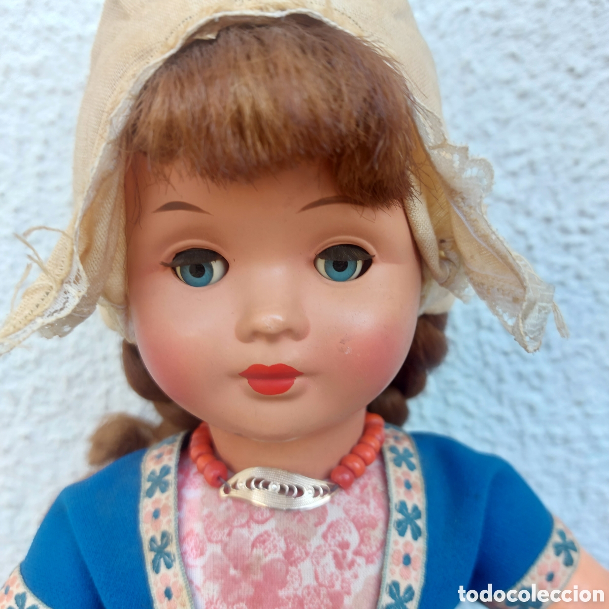 Mu&ntilde;ecas modernas: Mu&ntilde;eca antigua ojos basculante - Foto 2