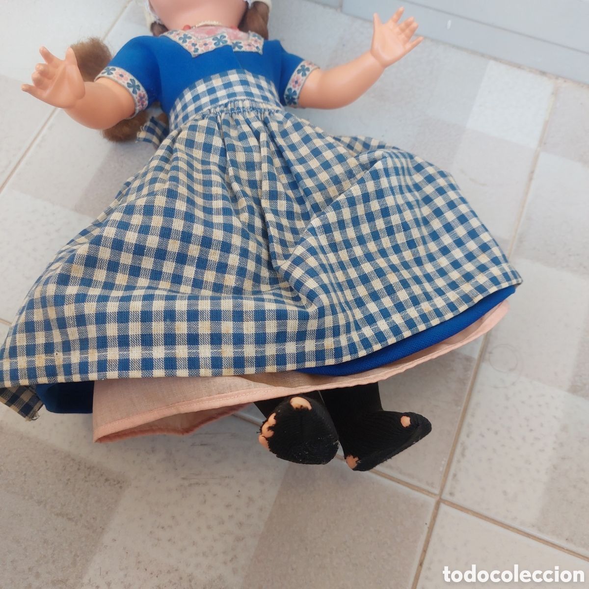 Mu&ntilde;ecas modernas: Mu&ntilde;eca antigua ojos basculante - Foto 4