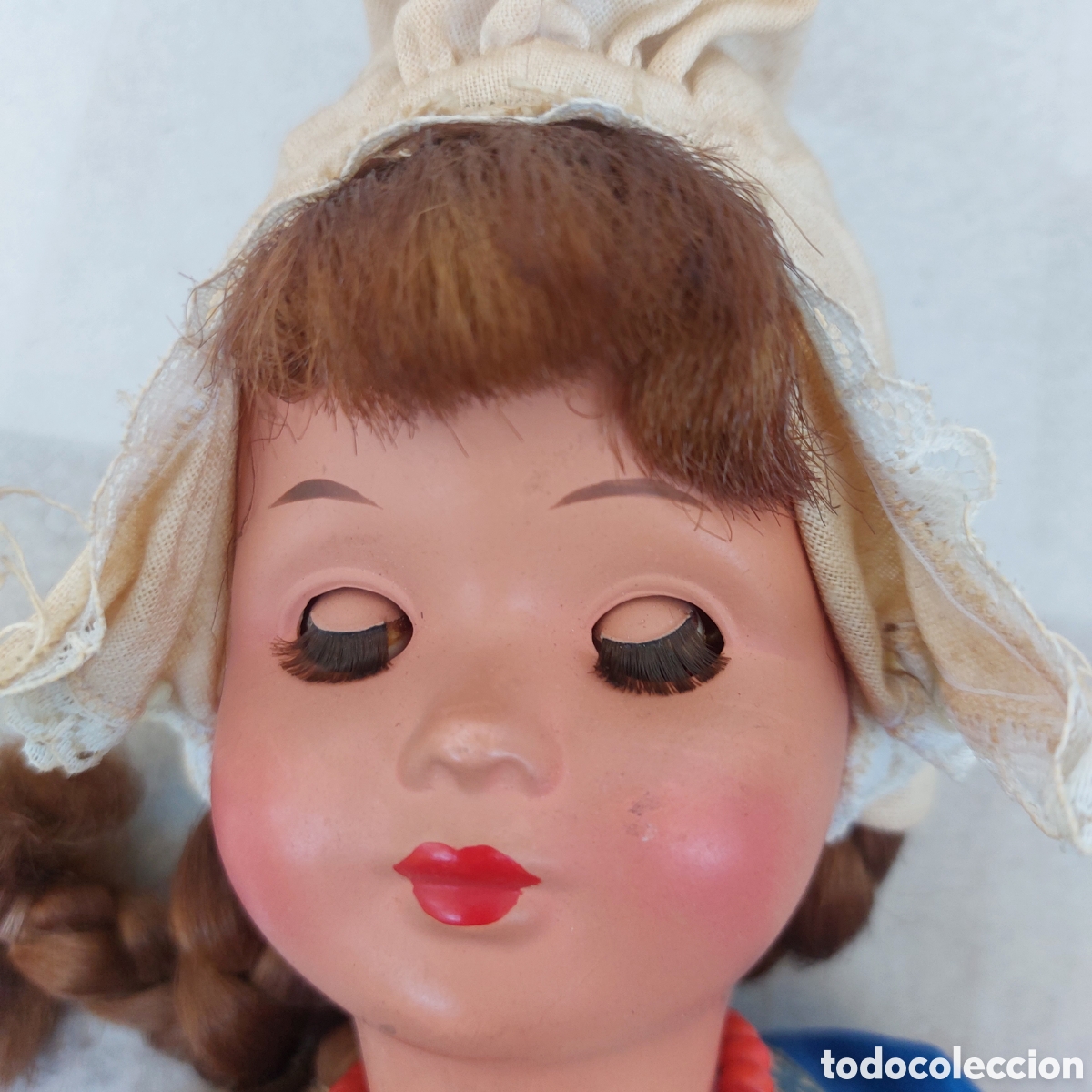 Mu&ntilde;ecas modernas: Mu&ntilde;eca antigua ojos basculante - Foto 5